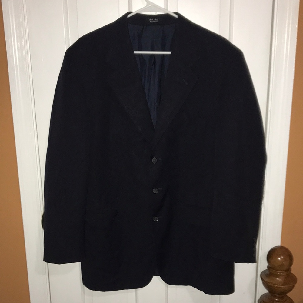 Marco Biella 100% Wool 3 Button Dark Navy Blazer